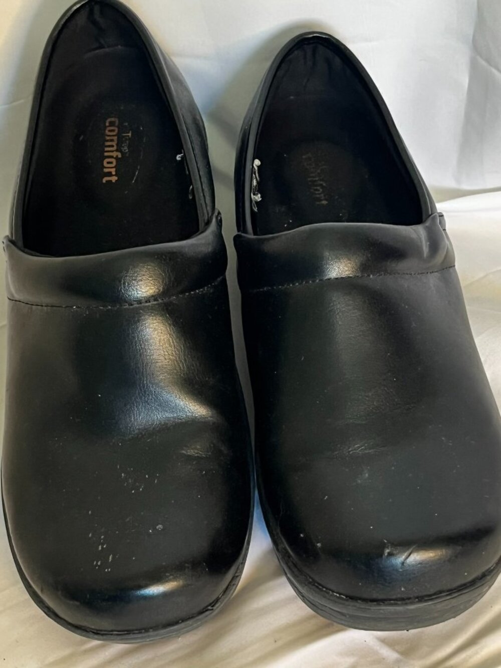 Safe T Step Black Clogs Medical Nurse Non Slip Non Marking All Day Comfort 8 1/2